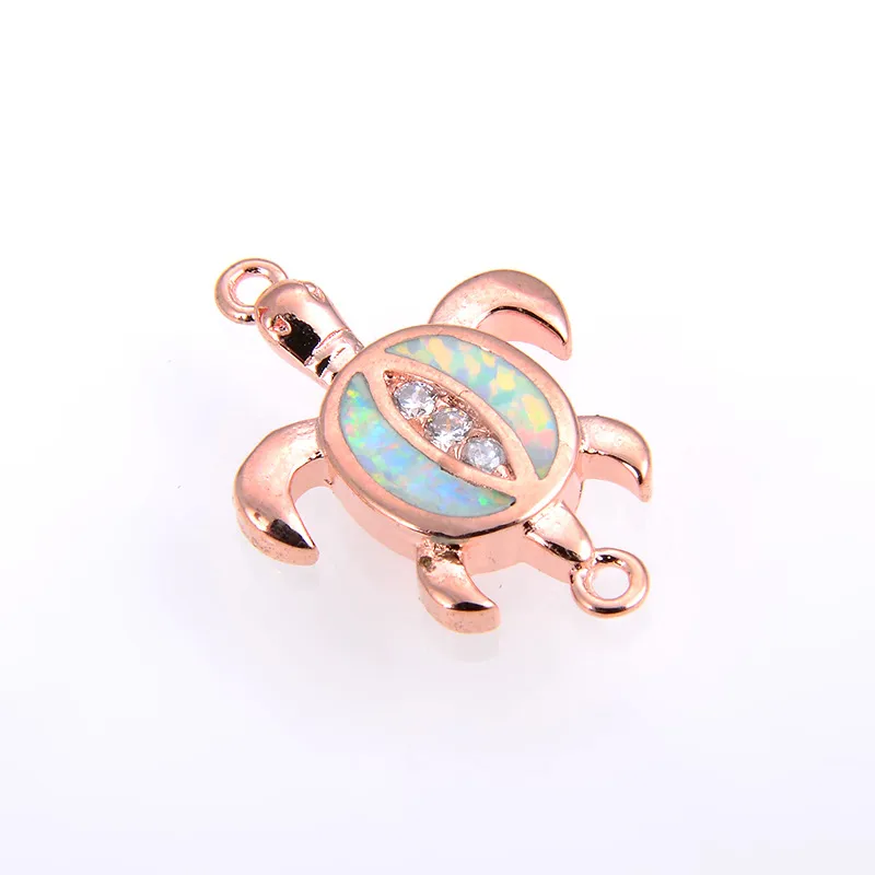 Copper 18K Gold Plated Polishing Plating Inlay Tortoise Opal Zircon Charms Bracelets display picture 6