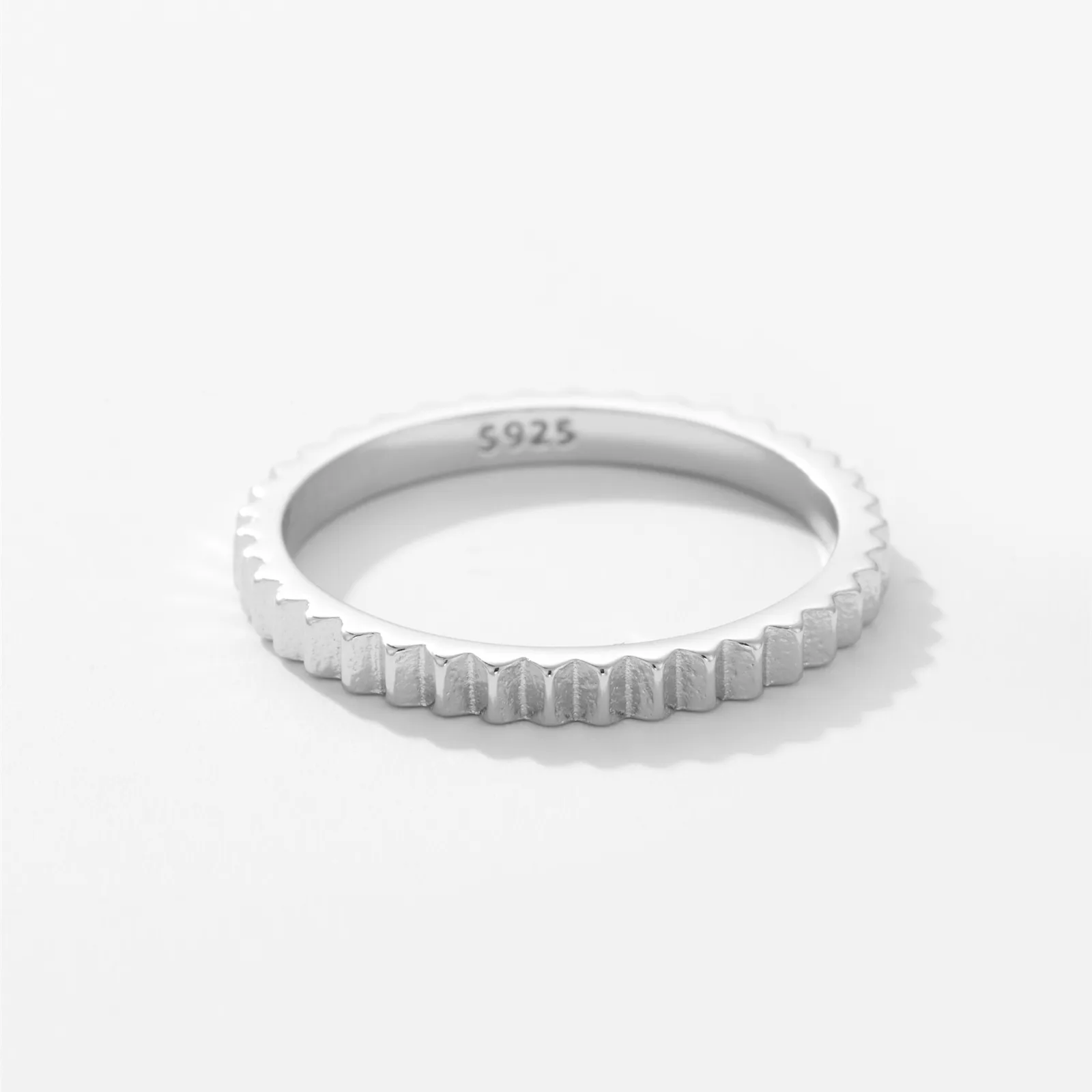 18K Gold Plated White Gold Plated 925 Sterling Silver Zircon Solid Color Rings display picture 1