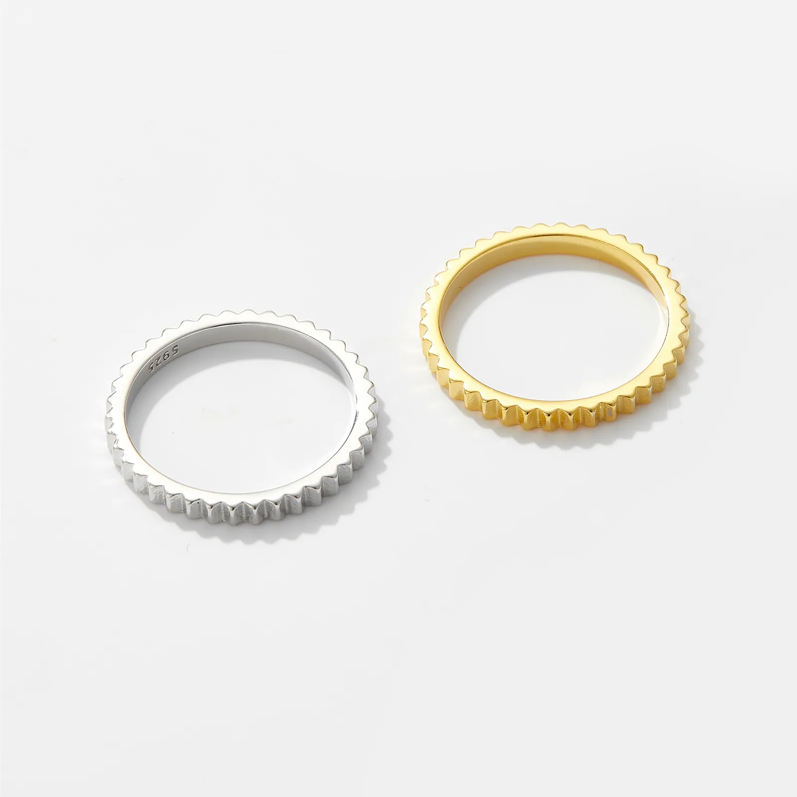 18K Gold Plated White Gold Plated 925 Sterling Silver Zircon Solid Color Rings display picture 3
