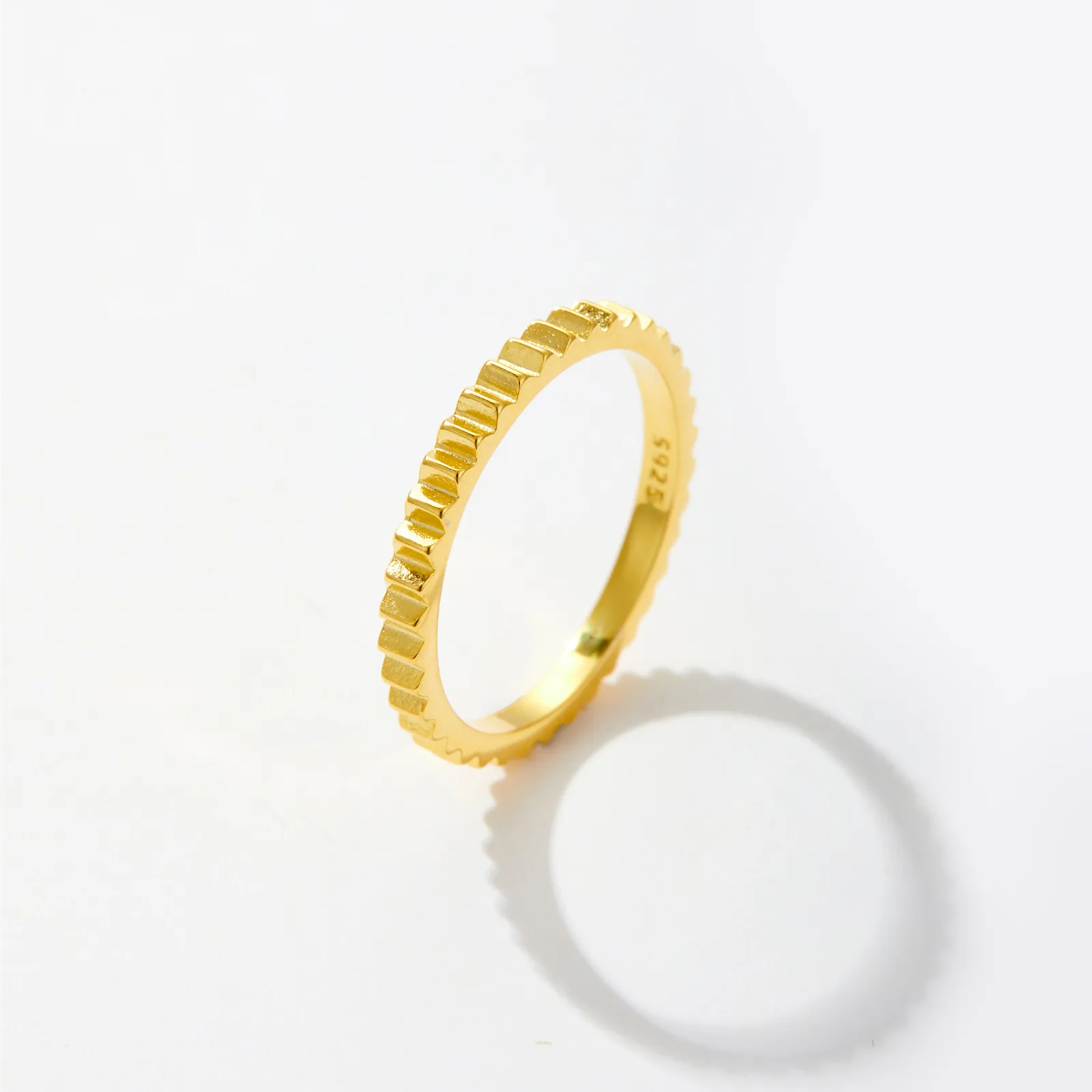 18K Gold Plated White Gold Plated 925 Sterling Silver Zircon Solid Color Rings display picture 2