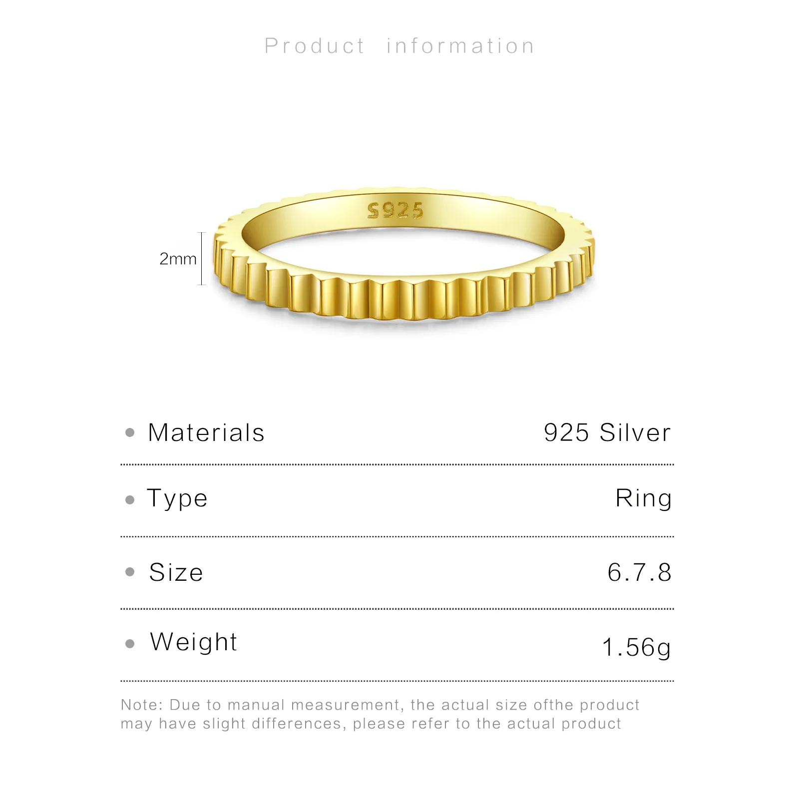 18K Gold Plated White Gold Plated 925 Sterling Silver Zircon Solid Color Rings display picture 5