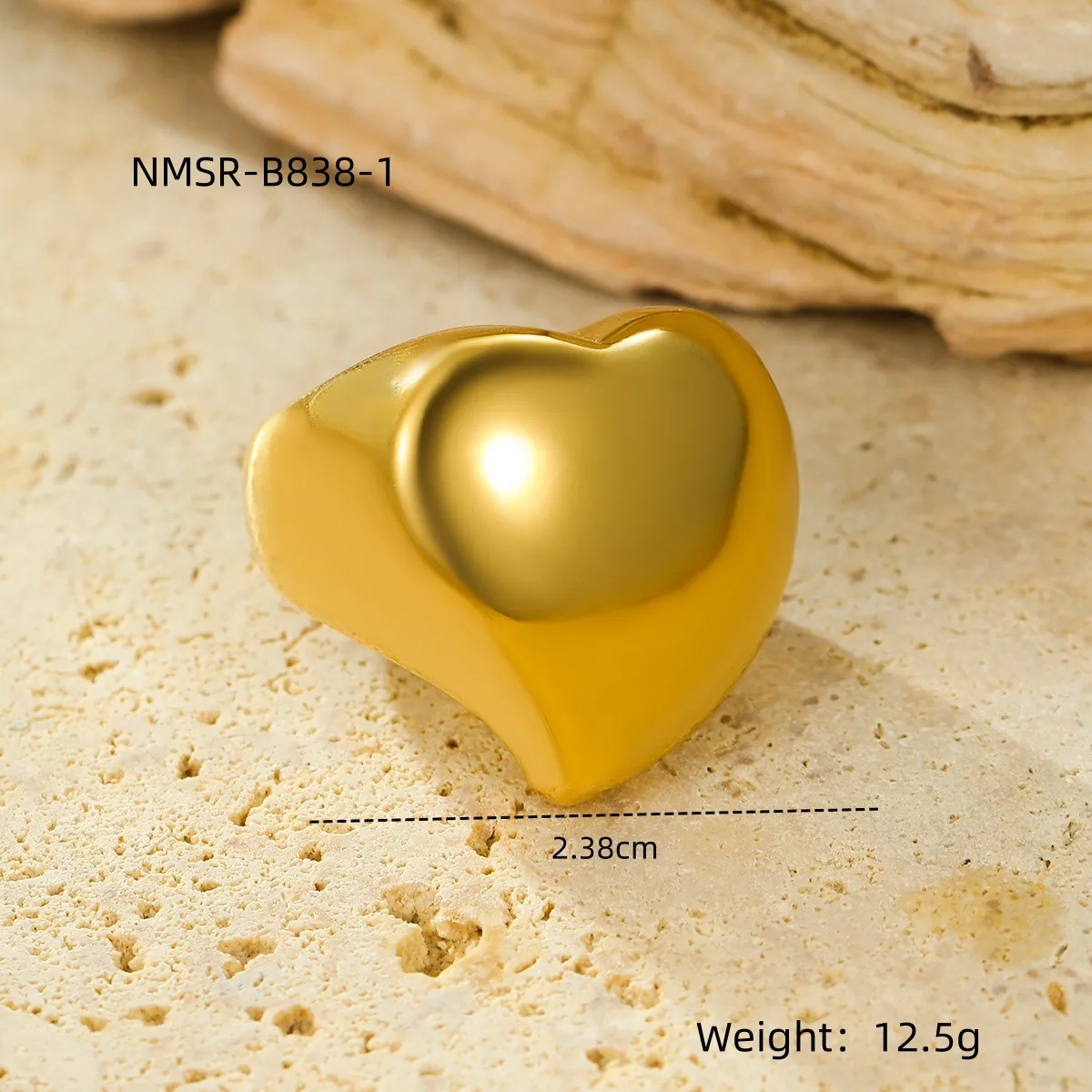 Classic Style Heart Shape 304 Stainless Steel Women's Adjustable Ring Charm Rings Open Rings display picture 17