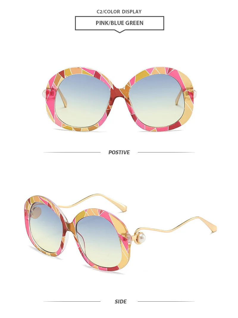 Vacation Classic Style Streetwear Geometric Pc Round Frame Full Frame Glasses display picture 7