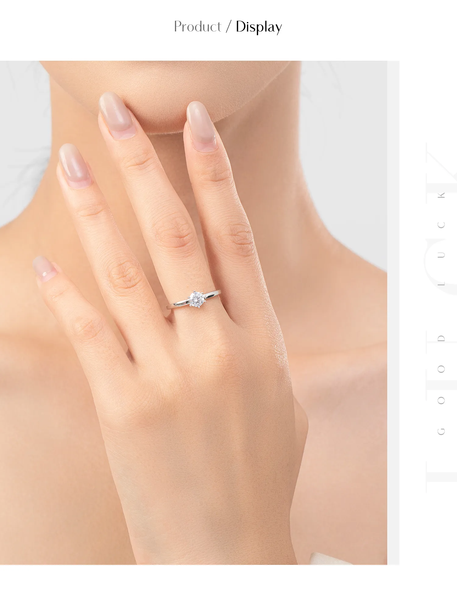 Rhodium Plated 925 Sterling Silver Zircon Round Rings display picture 5