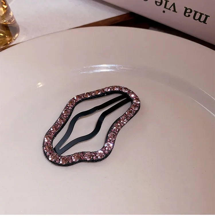 Women's Simple Style Classic Style Solid Color Alloy Inlay Zircon Hair Clip display picture 6