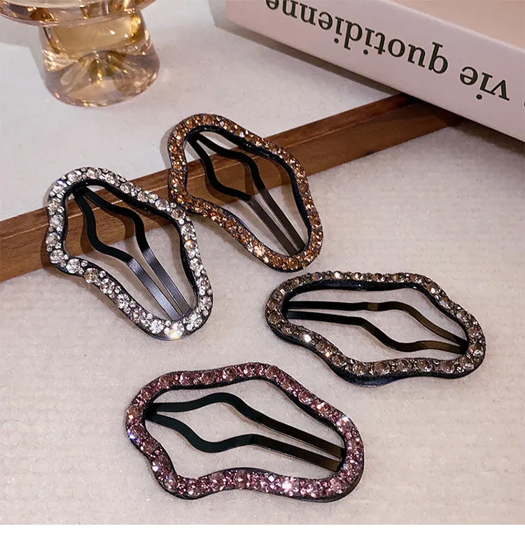 Women's Simple Style Classic Style Solid Color Alloy Inlay Zircon Hair Clip display picture 7