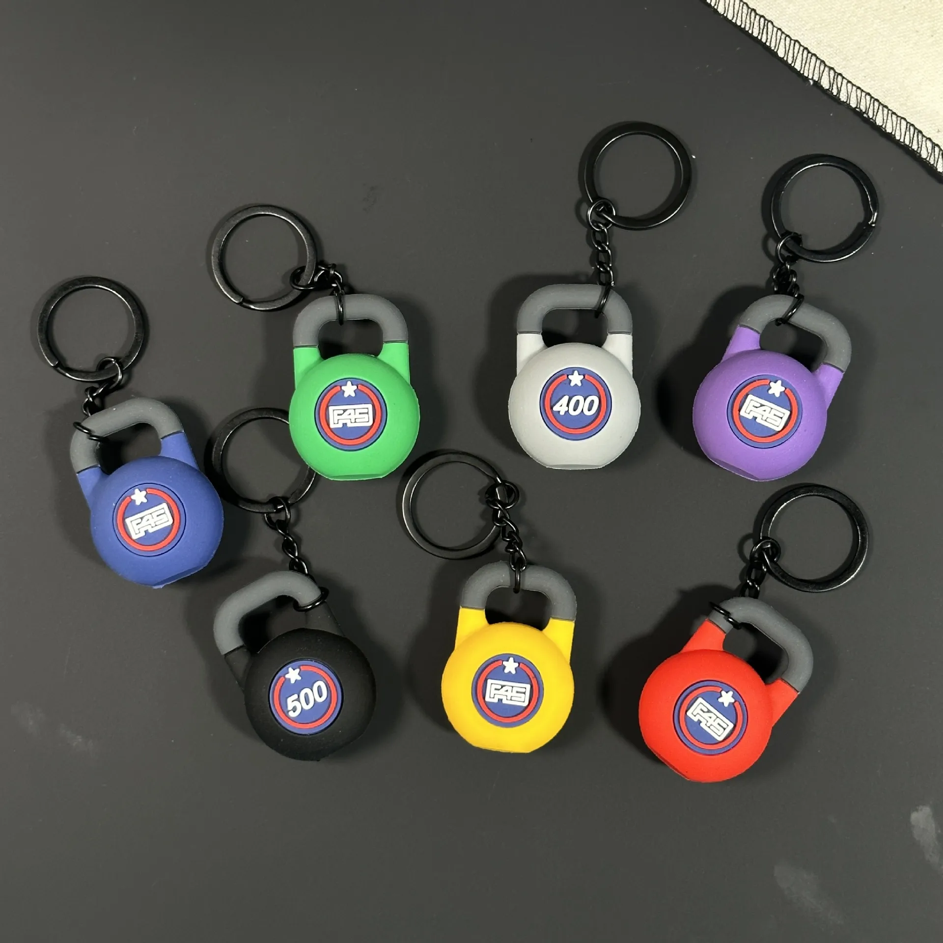 Removable Mini Large Barbell Fitness Series Thickened Keychain High Color Value Miu Bag Pendant Accessories Pendant display picture 18