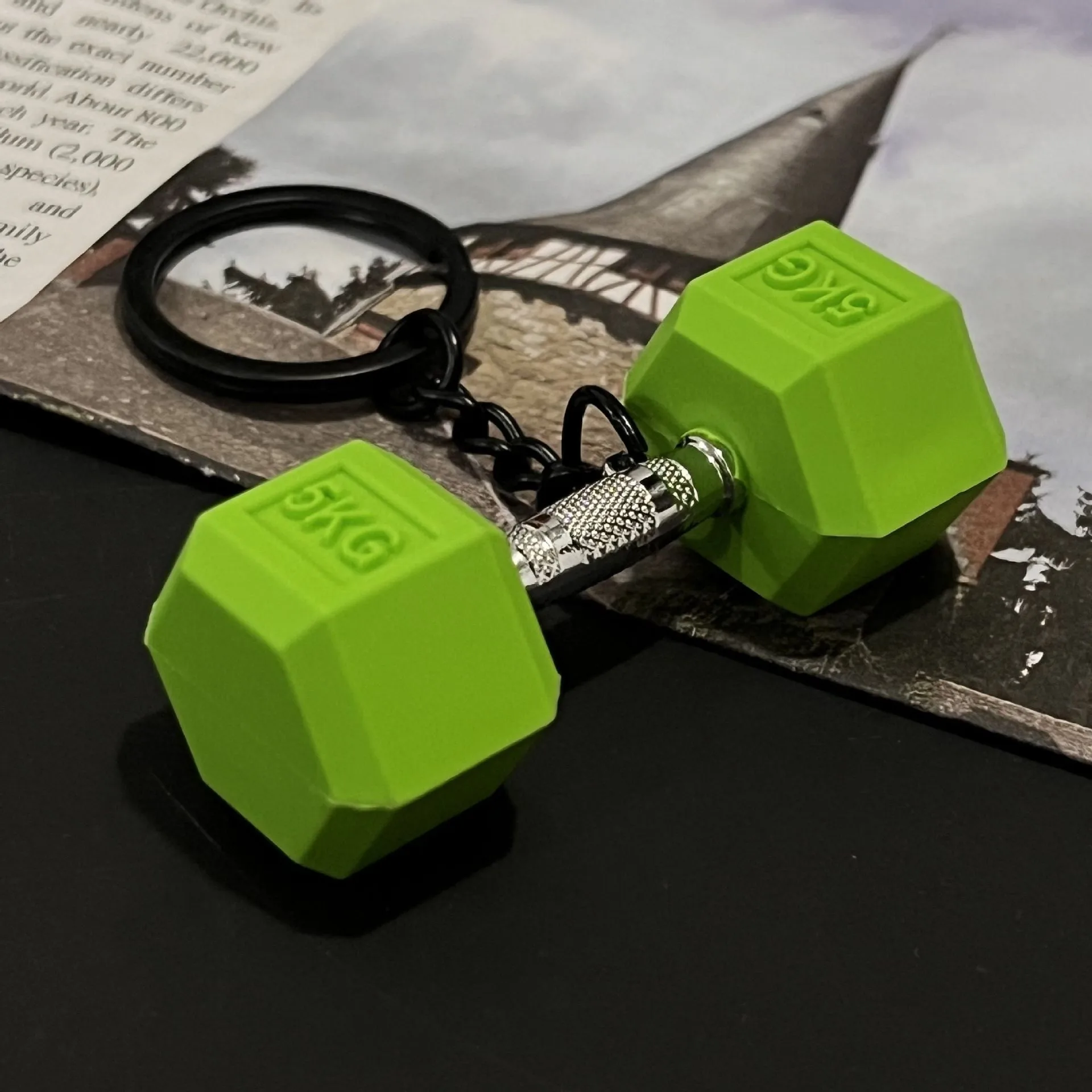Removable Mini Large Barbell Fitness Series Thickened Keychain High Color Value Miu Bag Pendant Accessories Pendant display picture 36