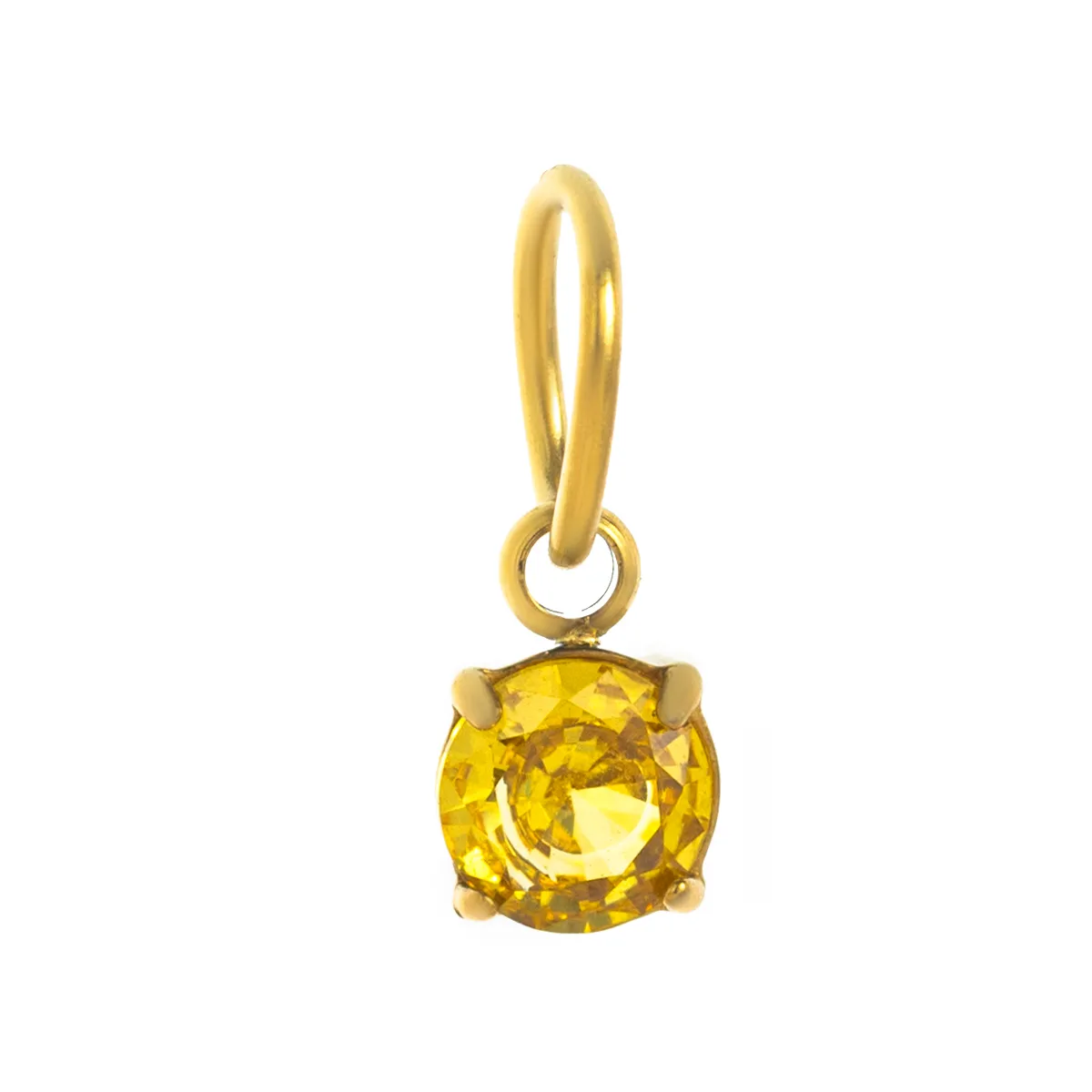 1 Piece 5*13mm 304 Stainless Steel Zircon 18K Gold Plated Round Pendant Jewelry Accessories display picture 7