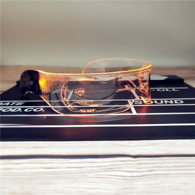 Led Colorful Luminous Glasses Bar Concert Music Festival KTV Performance Sci-fi Colorful Sunglasses Fashion Sunglasses display picture 5