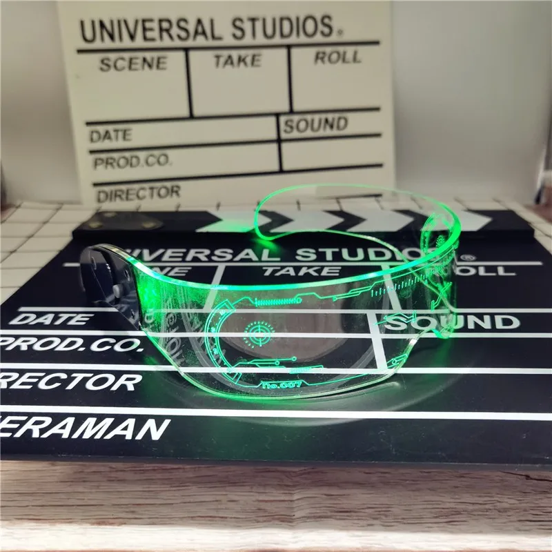 Led Colorful Luminous Glasses Bar Concert Music Festival KTV Performance Sci-fi Colorful Sunglasses Fashion Sunglasses display picture 7