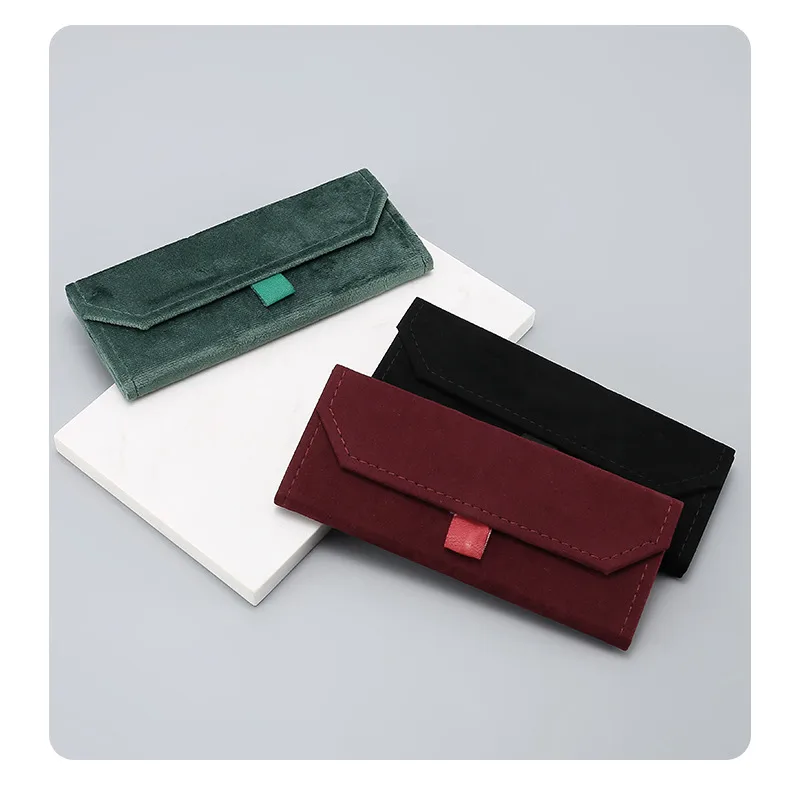 New Plush Box Triangle Folding Box Compression Resistant Full Frame Glasses Case Glasses Bag Printable Logo display picture 5