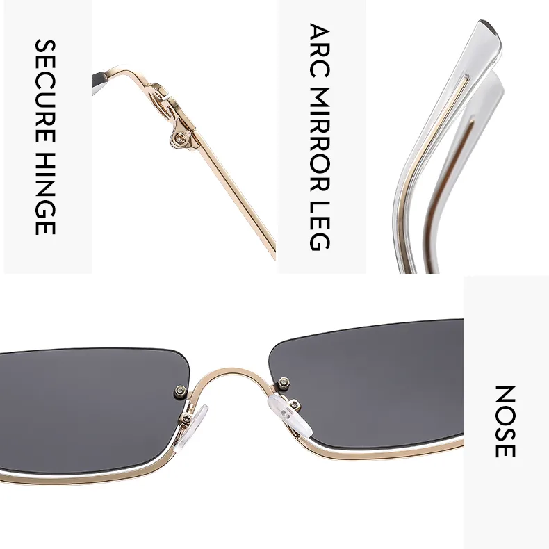 Casual Square Pc Square Half Frame Glasses display picture 5