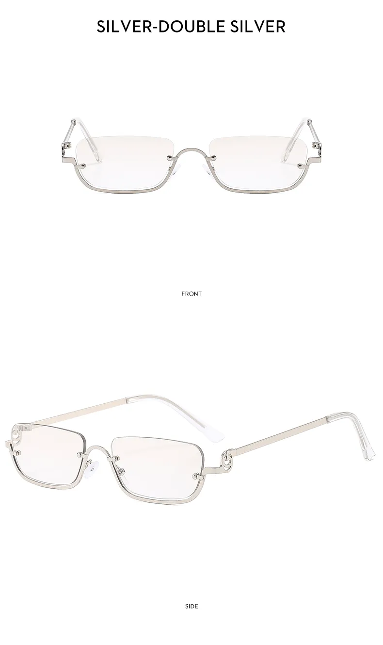Casual Square Pc Square Half Frame Glasses display picture 13