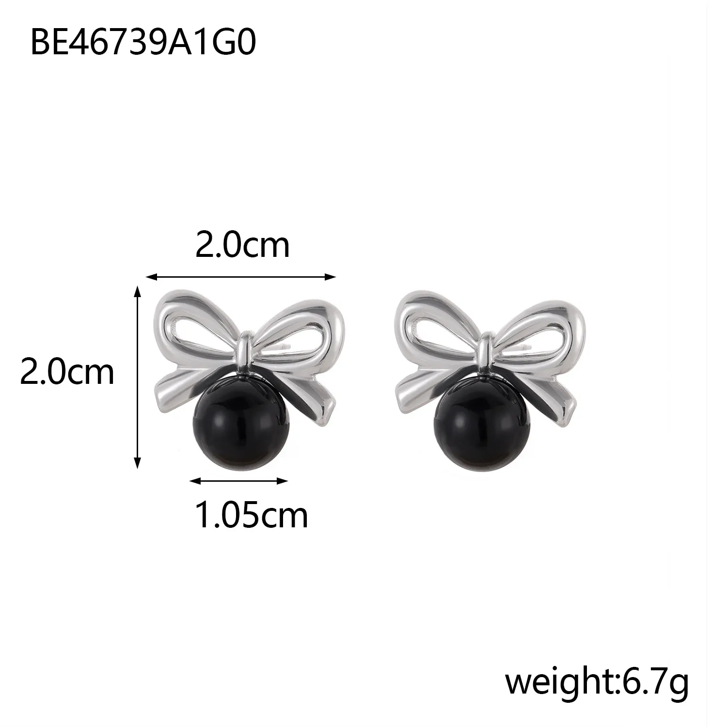 1 Pair Simple Style Bow Knot 304 Stainless Steel 18K Gold Plated Earrings display picture 11