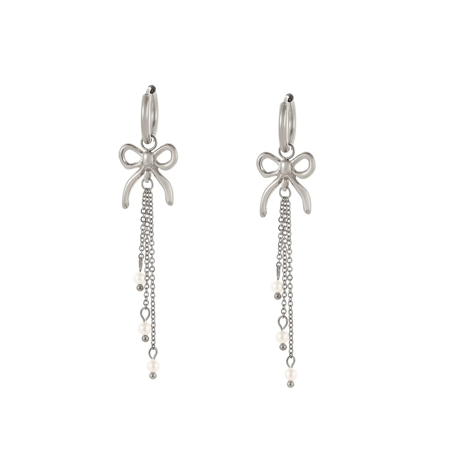 1 Pair Simple Style Bow Knot 304 Stainless Steel 18K Gold Plated Earrings display picture 28