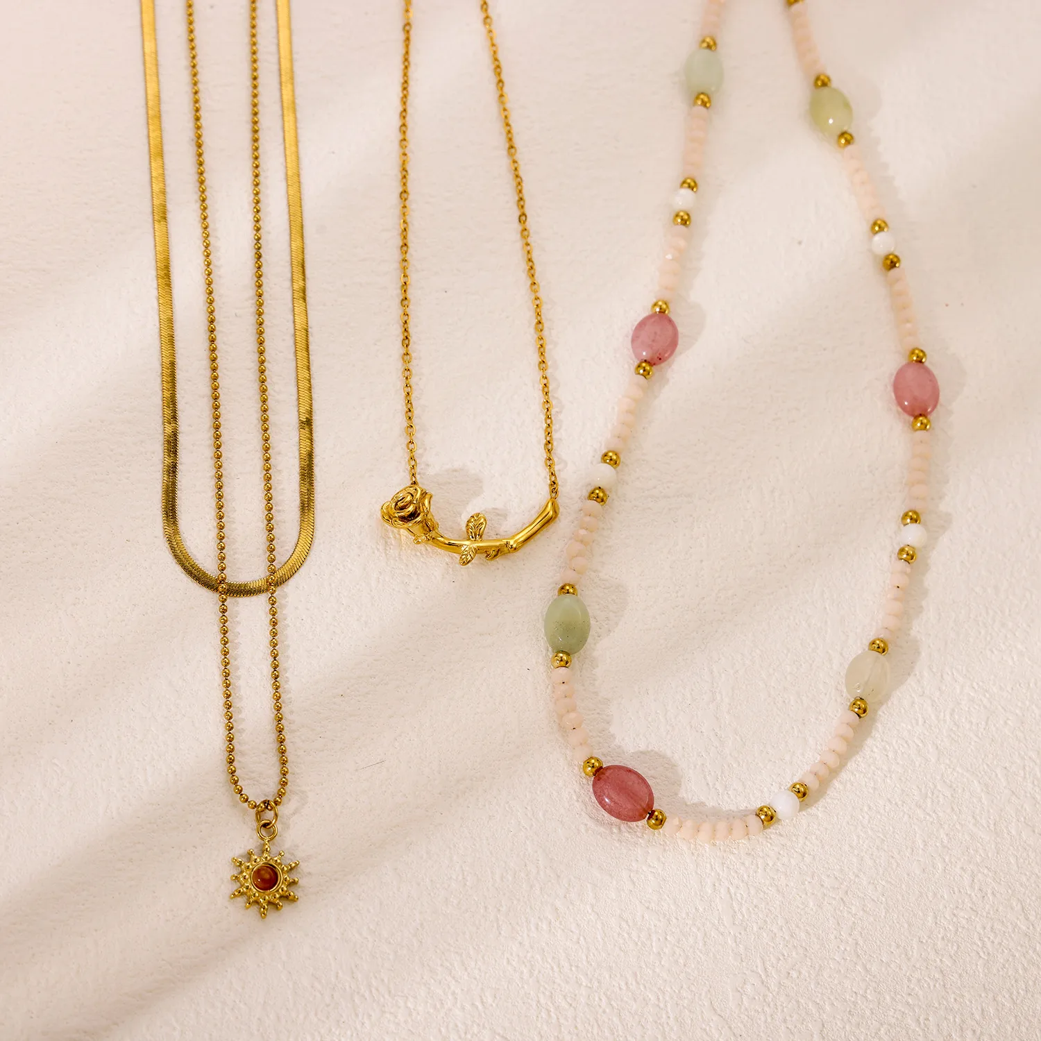 Wholesale Jewelry Elegant Simple Style Rose 304 Stainless Steel Pendant Necklace display picture 6
