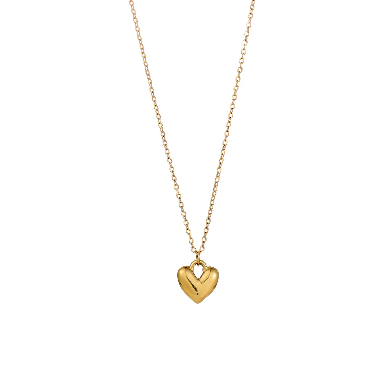 Wholesale Jewelry Simple Style Heart Shape 304 Stainless Steel 18K Gold Plated Pendant Necklace display picture 10