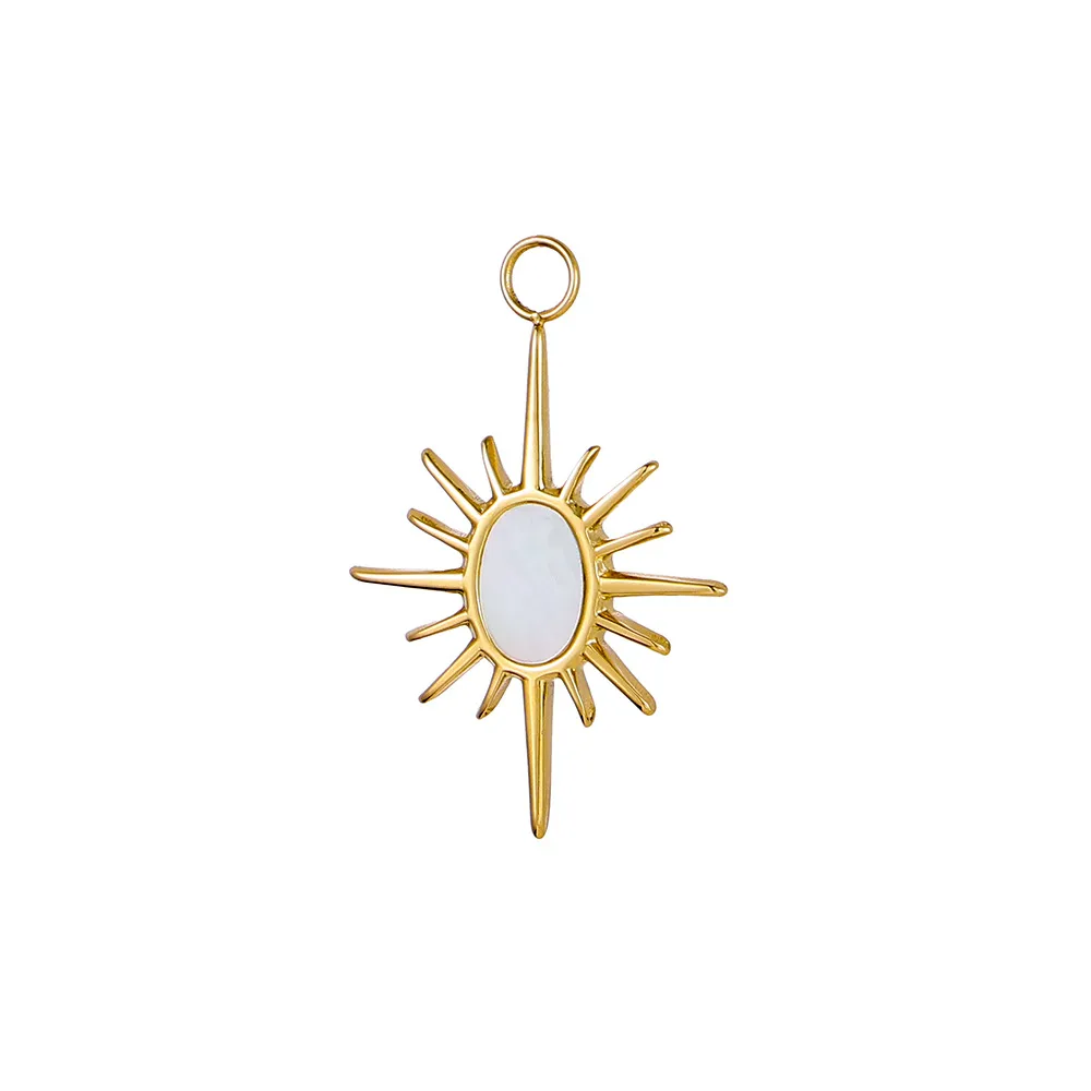 1 Piece 18 * 27mm 304 Stainless Steel Shell 14K Gold Plated Star Polished Pendant Jewelry Accessories display picture 3