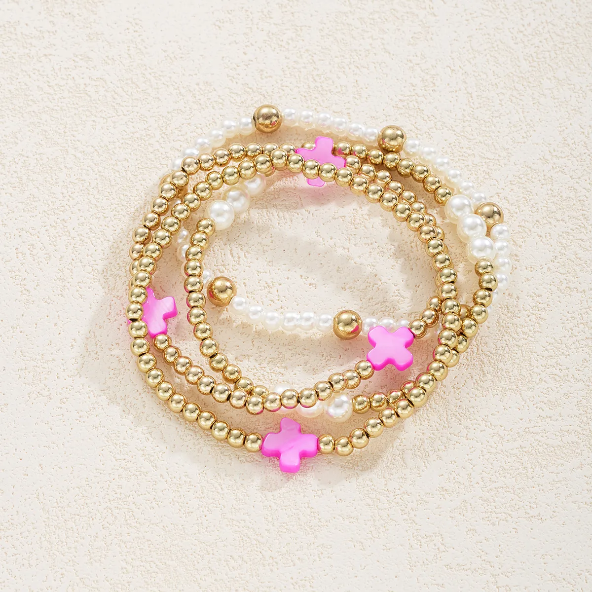 Retro Classic Style Geometric CCB Imitation Pearl Plating Women's Bracelets display picture 11