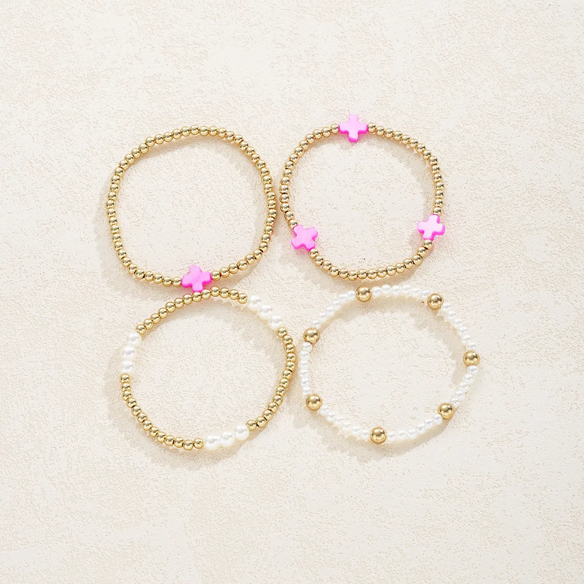 Retro Classic Style Geometric CCB Imitation Pearl Plating Women's Bracelets display picture 12