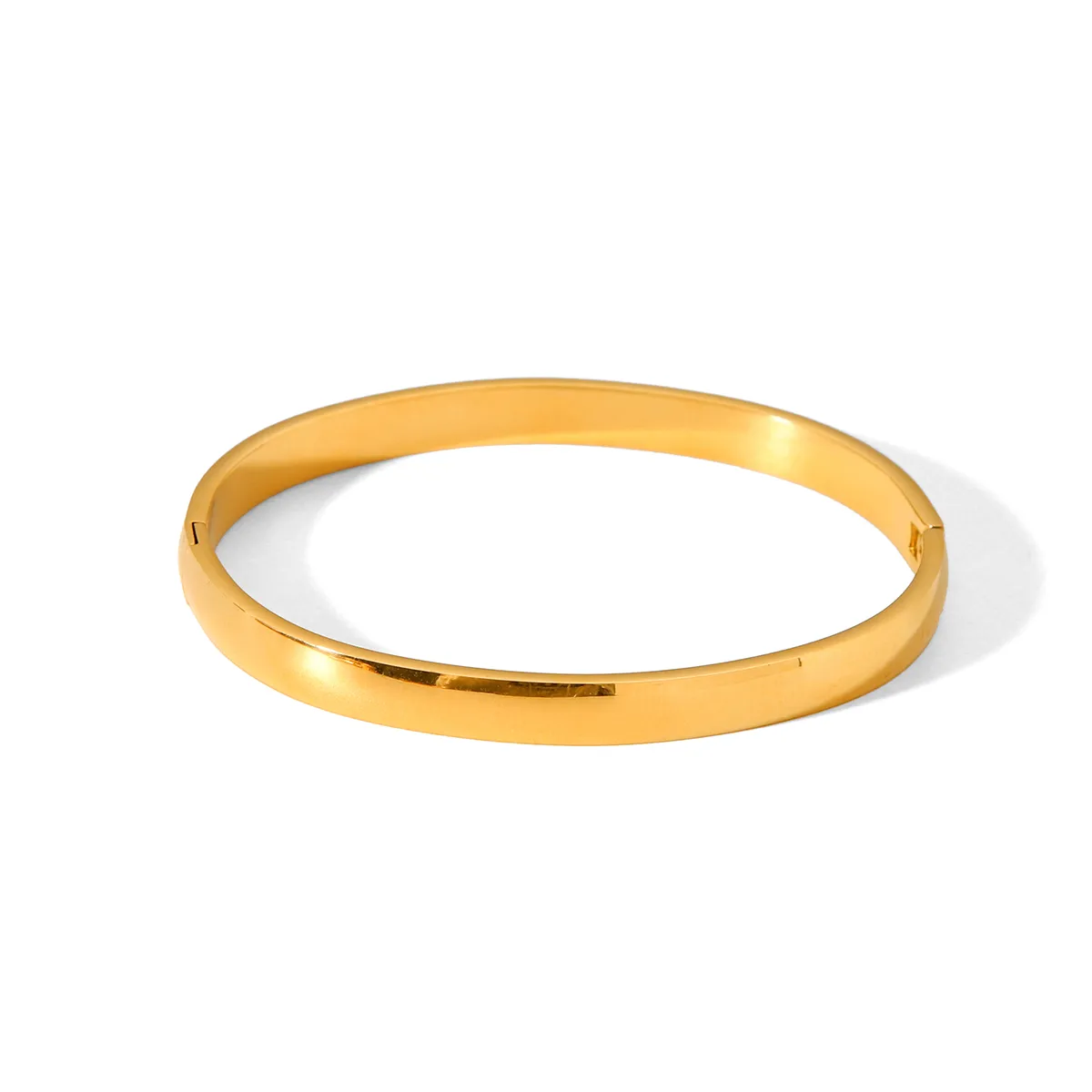 IG Style Elegant Preppy Style Geometric 304 Stainless Steel Titanium Steel 18K Gold Plated Bangle In Bulk display picture 10