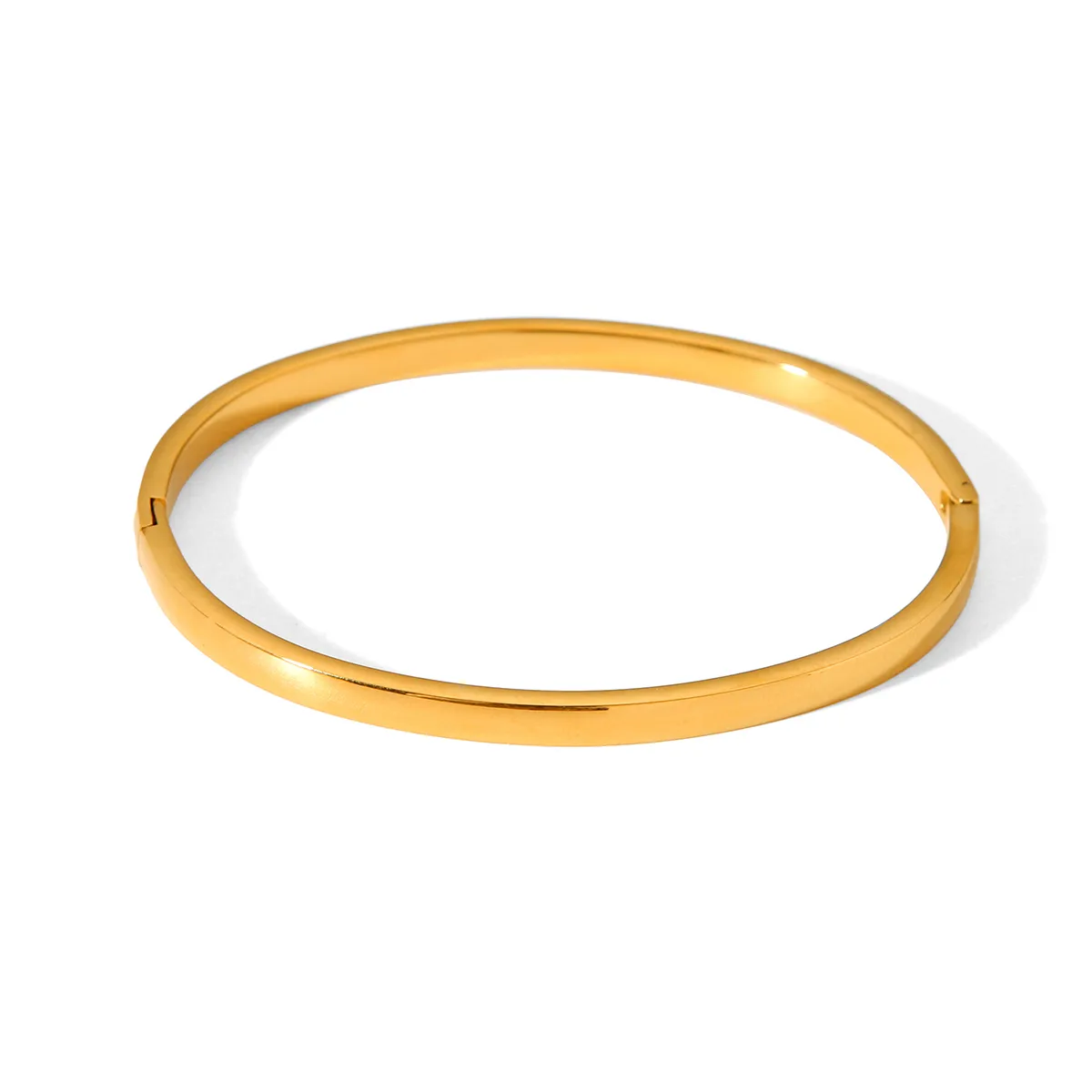 IG Style Elegant Preppy Style Geometric 304 Stainless Steel Titanium Steel 18K Gold Plated Bangle In Bulk display picture 9