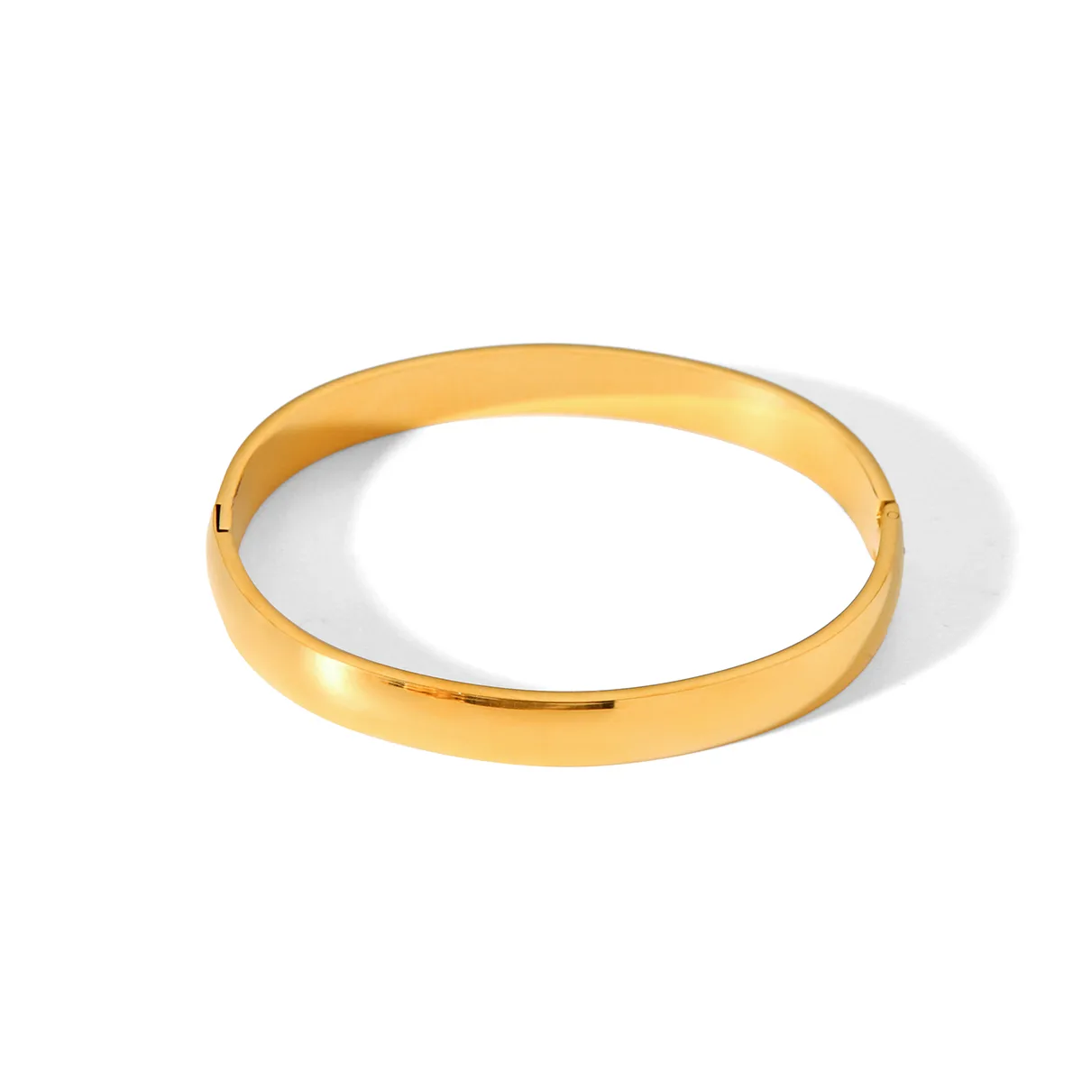 IG Style Elegant Preppy Style Geometric 304 Stainless Steel Titanium Steel 18K Gold Plated Bangle In Bulk display picture 11