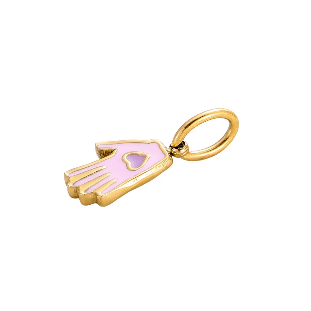1 Piece 8*13mm 304 Stainless Steel Palm Heart Shape Pendant Jewelry Accessories display picture 11