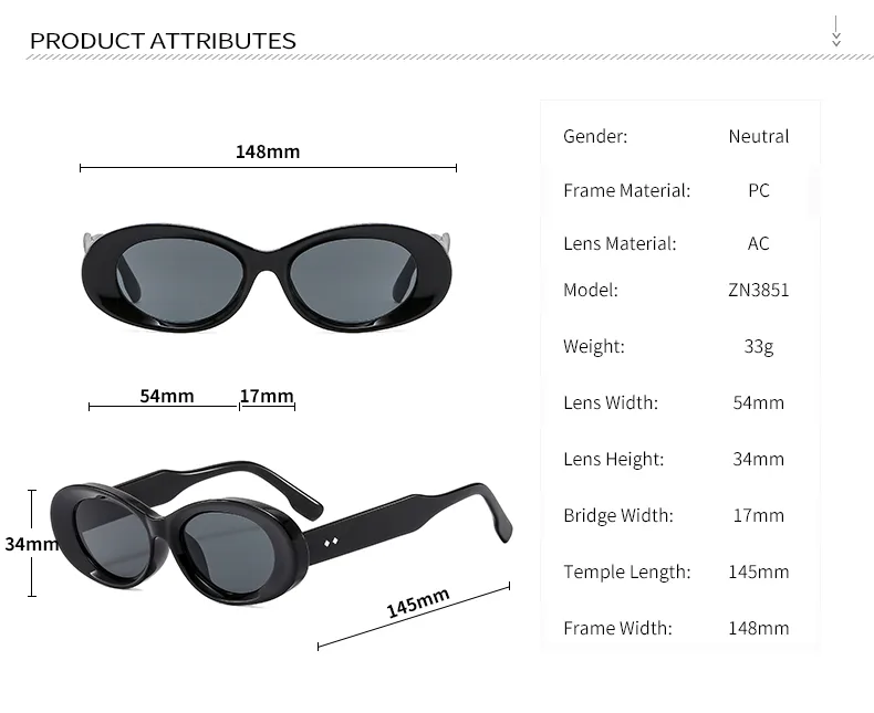 Vacation Commute Oval Resin Glass Oval Frame Full Frame Glasses display picture 5
