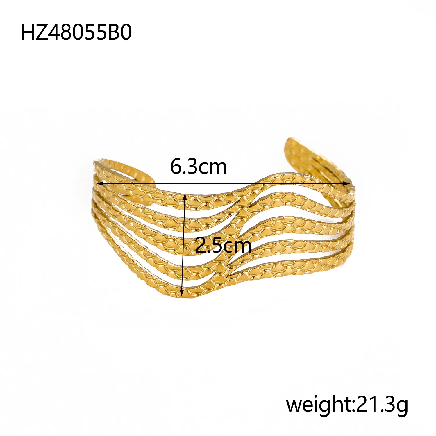 Simple Style Asymmetrical Irregular 304 Stainless Steel Bangle In Bulk display picture 10