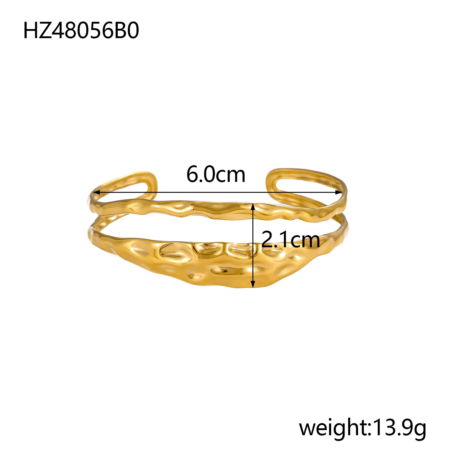 Simple Style Asymmetrical Irregular 304 Stainless Steel Bangle In Bulk display picture 12