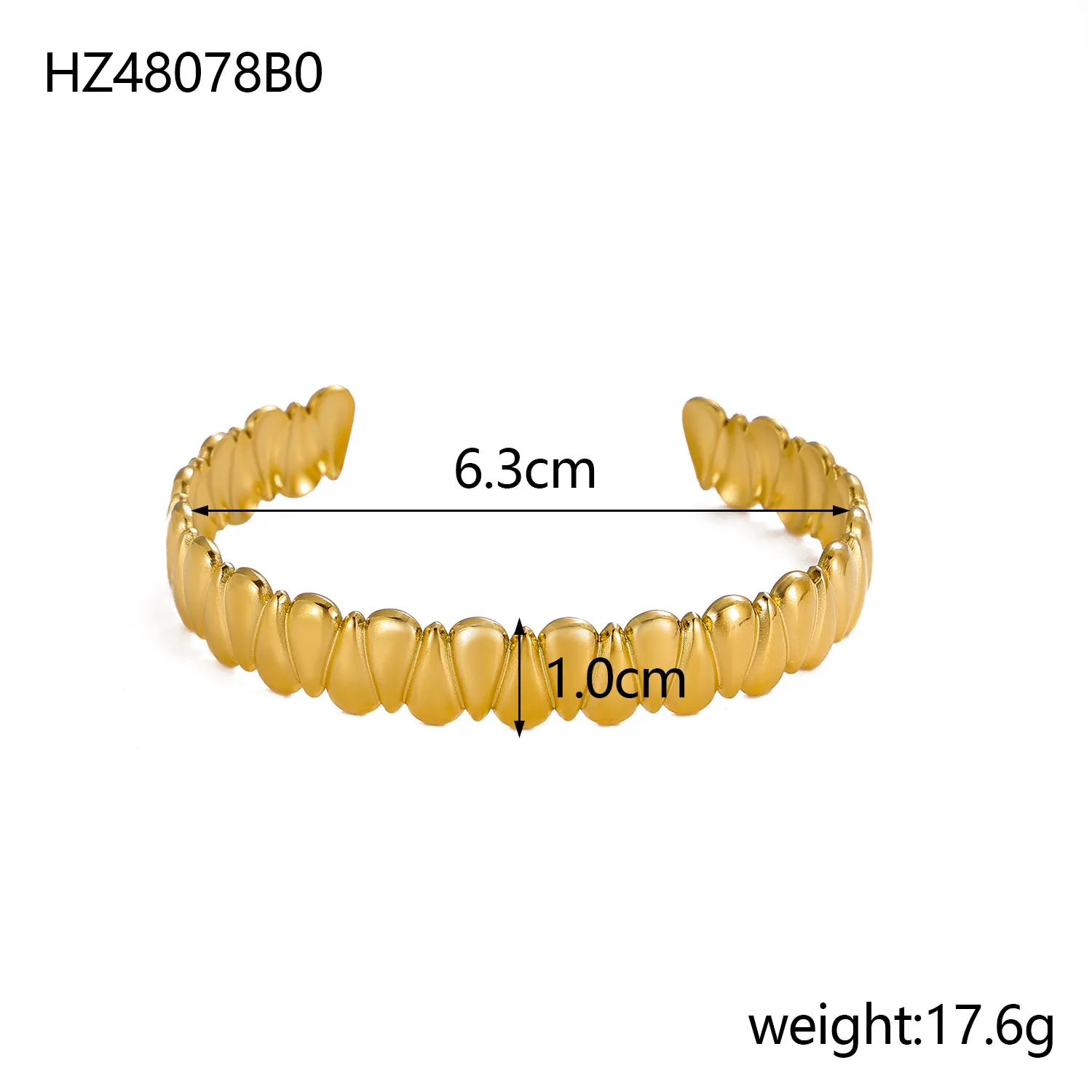 Simple Style Asymmetrical Irregular 304 Stainless Steel Bangle In Bulk display picture 14