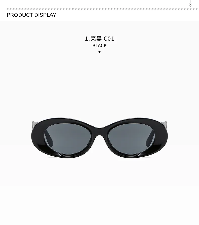 Vacation Commute Oval Resin Glass Oval Frame Full Frame Glasses display picture 6