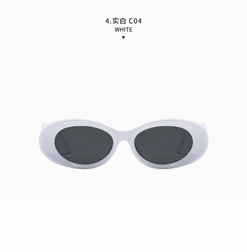 Vacation Commute Oval Resin Glass Oval Frame Full Frame Glasses display picture 12