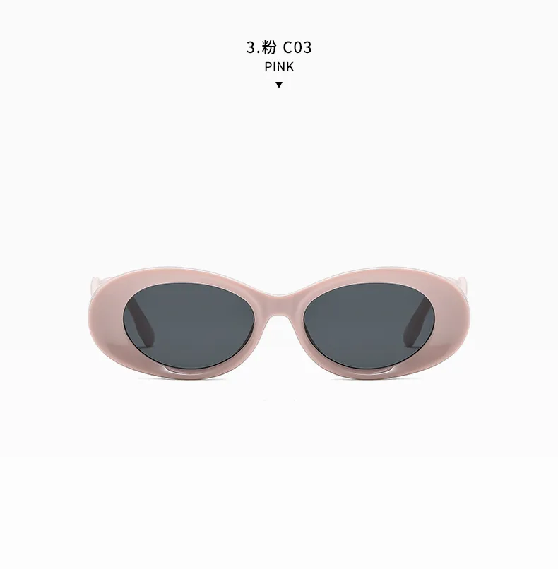 Vacation Commute Oval Resin Glass Oval Frame Full Frame Glasses display picture 10
