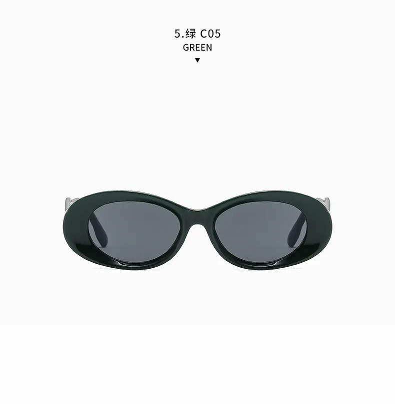 Vacation Commute Oval Resin Glass Oval Frame Full Frame Glasses display picture 14