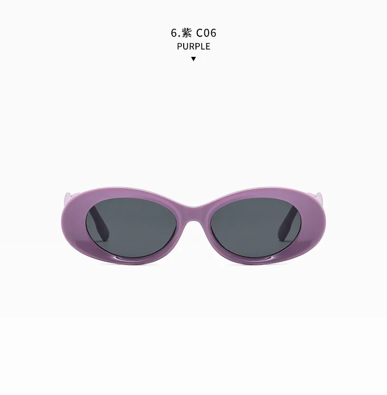 Vacation Commute Oval Resin Glass Oval Frame Full Frame Glasses display picture 3