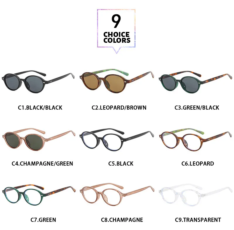 Basic Simple Style Oval Pc Oval Frame Full Frame Glasses display picture 4