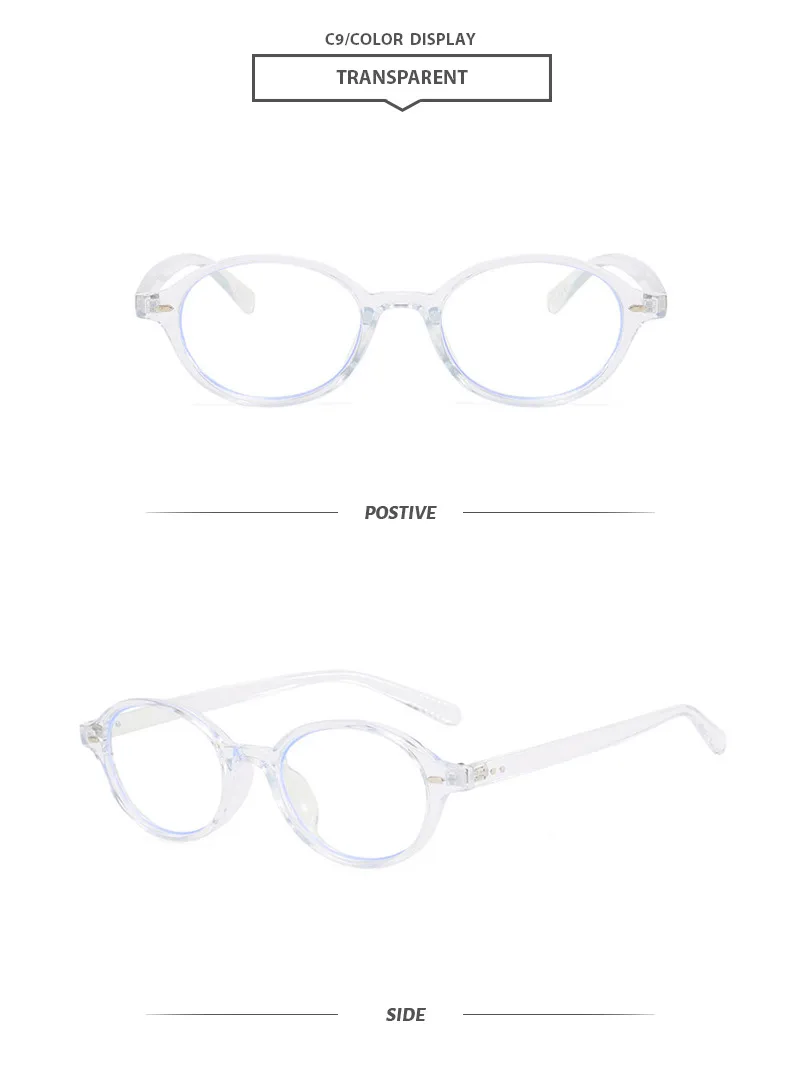 Basic Simple Style Oval Pc Oval Frame Full Frame Glasses display picture 15