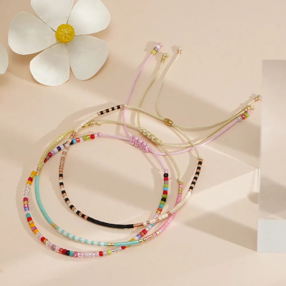 Bohemian Round Seed Bead Wax Line Copper  Beaded Bracelets Wholesale display picture 8