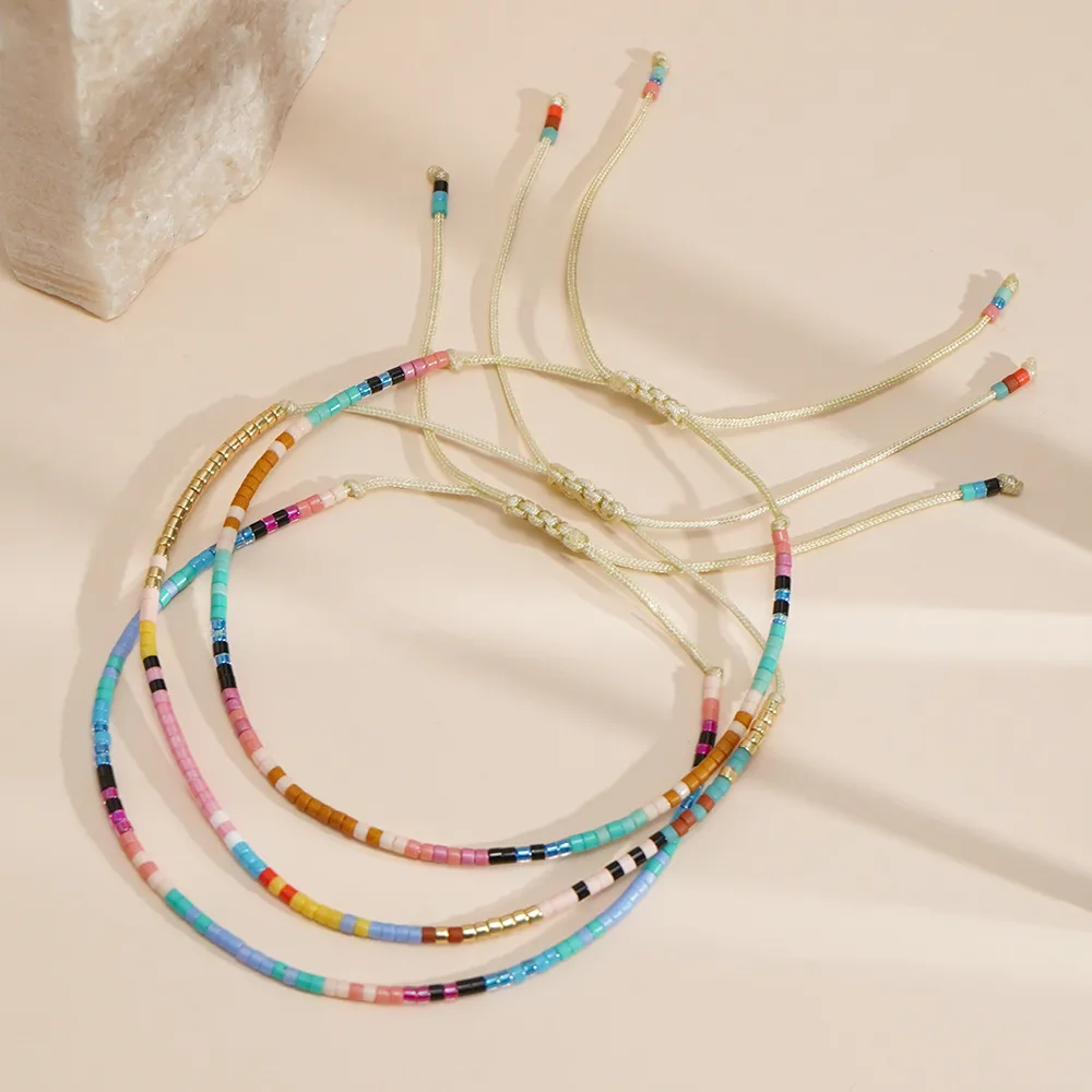 Bohemian Round Seed Bead Wax Line Copper  Beaded Bracelets Wholesale display picture 15