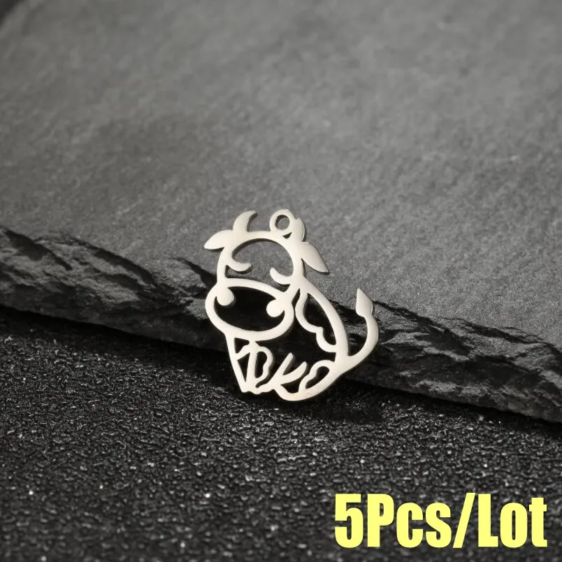 Cute Cattle 304 Stainless Steel Polishing Plating 18K Gold Plated Charms display picture 1