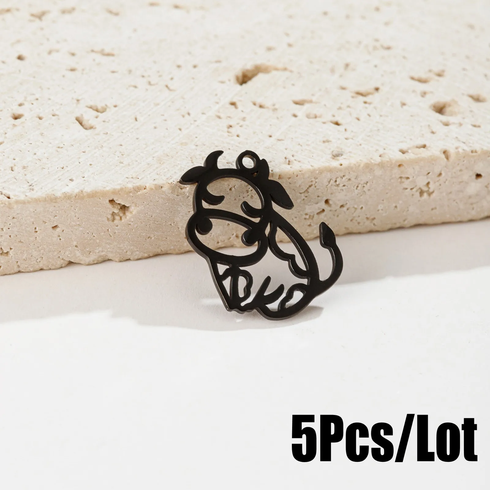 Cute Cattle 304 Stainless Steel Polishing Plating 18K Gold Plated Charms display picture 4