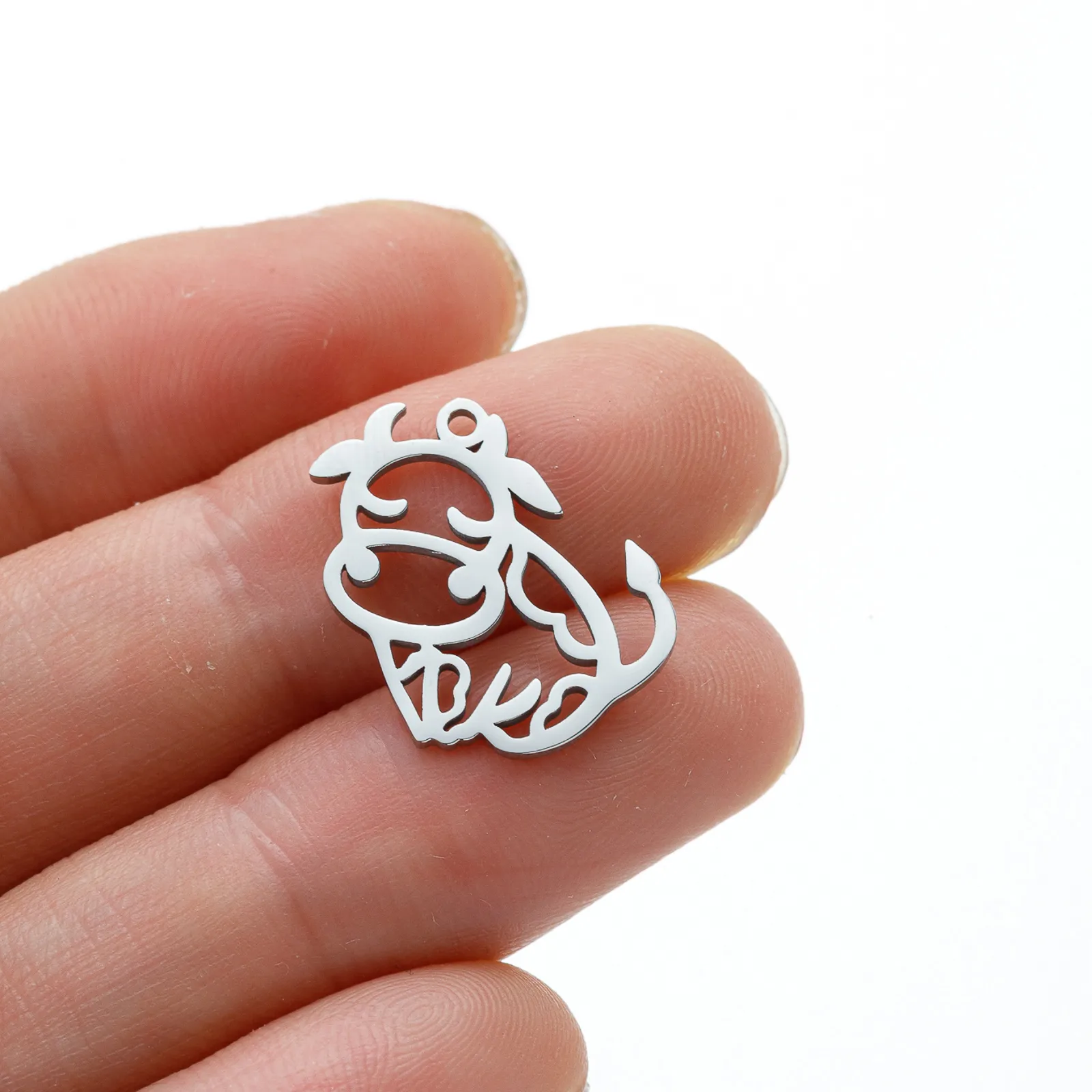 Cute Cattle 304 Stainless Steel Polishing Plating 18K Gold Plated Charms display picture 5