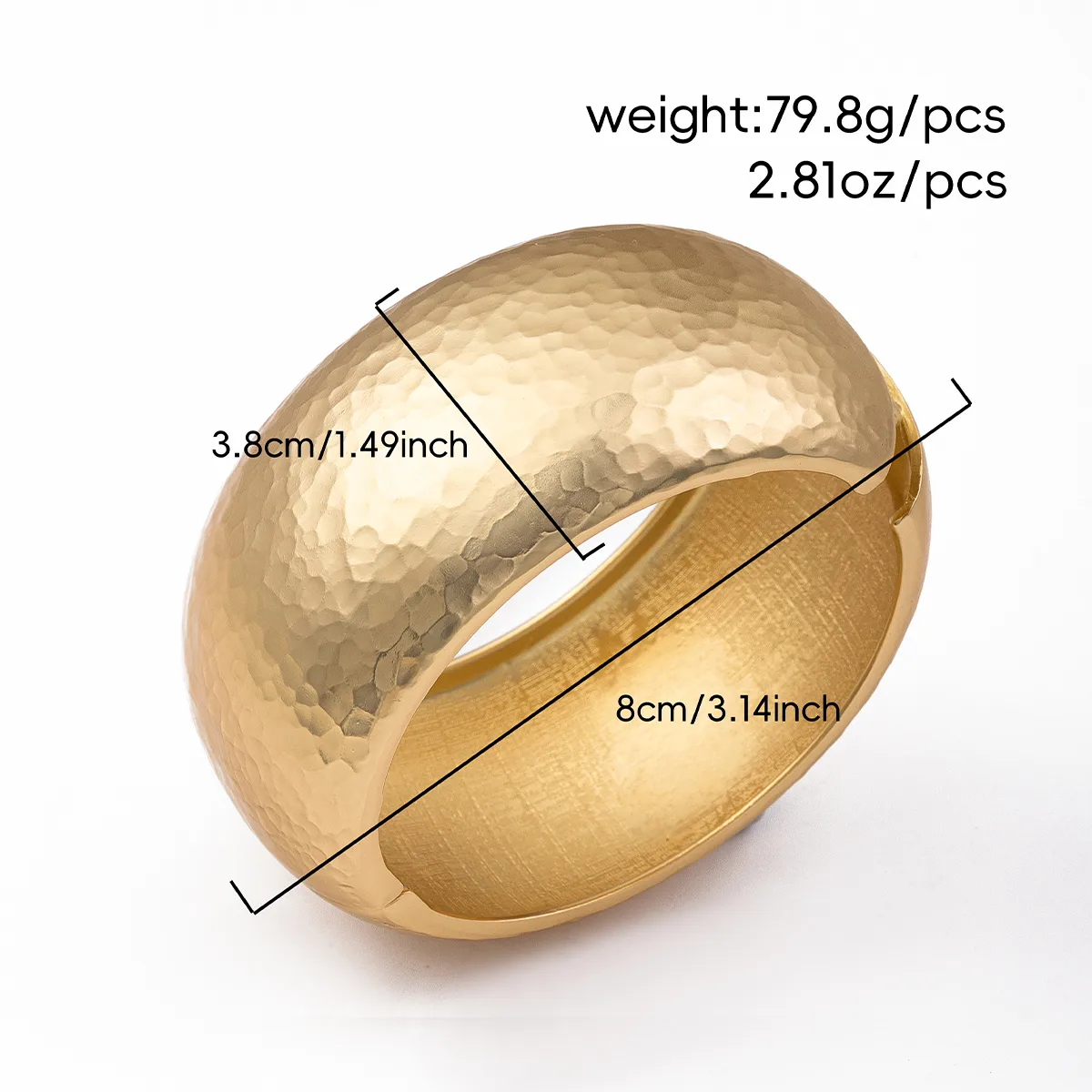 Vintage Style Solid Color Alloy Unisex Bangle display picture 3