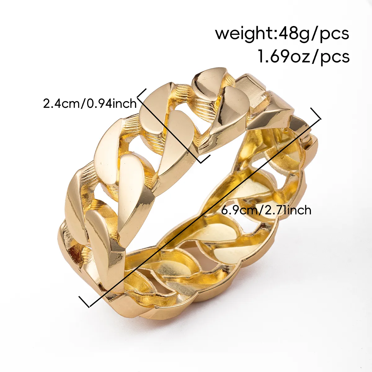 Vintage Style Solid Color Alloy Unisex Bangle display picture 4