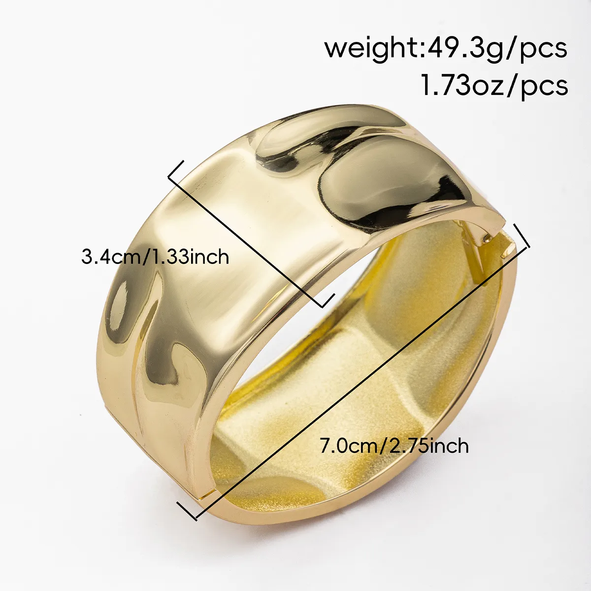 Vintage Style Solid Color Alloy Unisex Bangle display picture 9