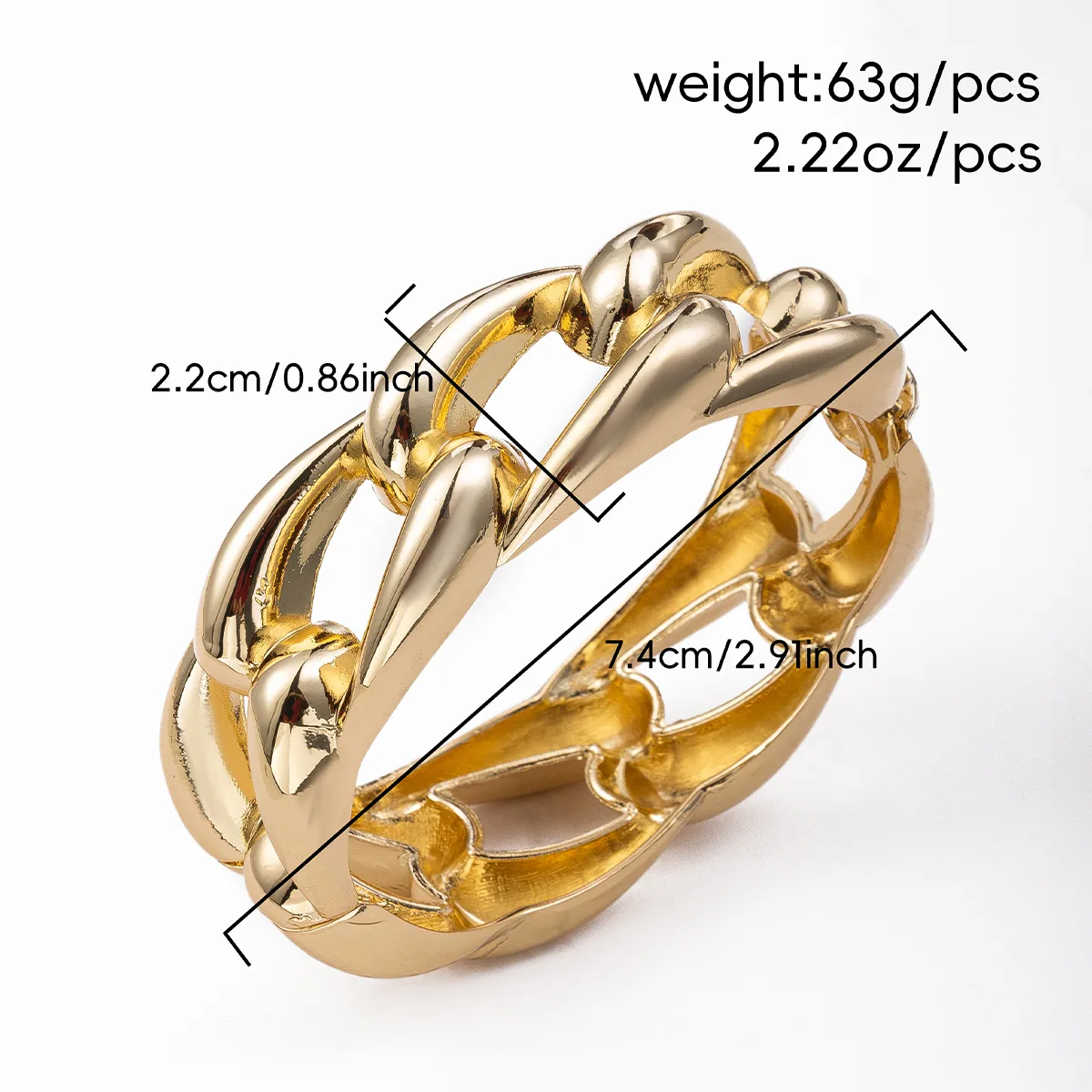 Vintage Style Solid Color Alloy Unisex Bangle display picture 11