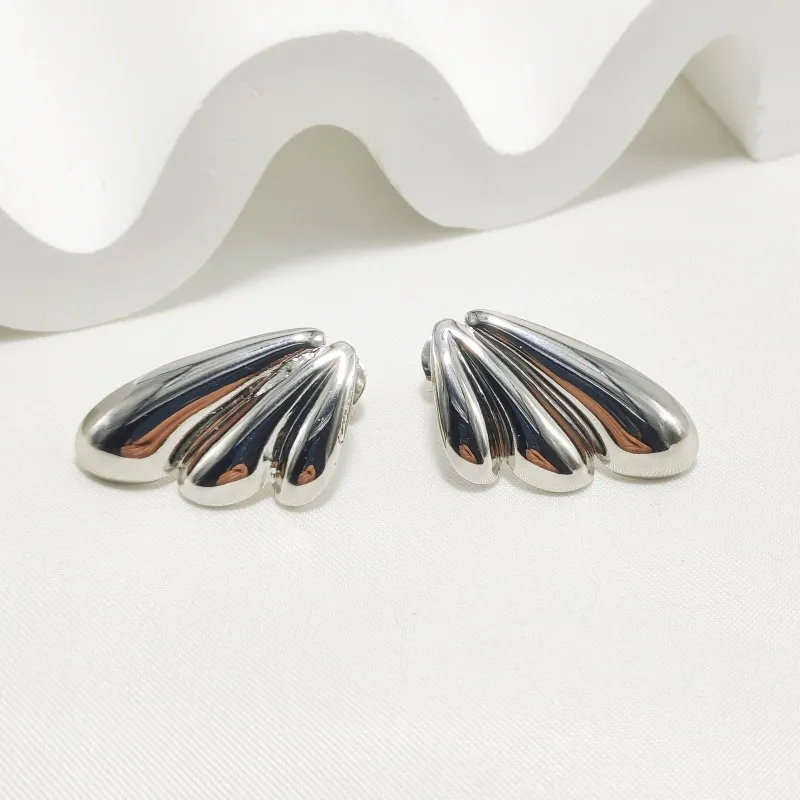 1 Pair Elegant Commute Wings 304 Stainless Steel 18K Gold Plated Ear Studs display picture 2